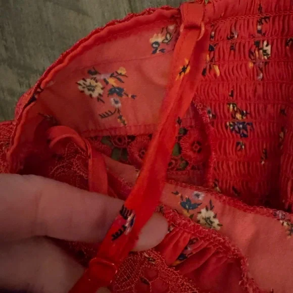 Free People Chic Red Floral Maxi Slip Dress - Picture 8 of 15